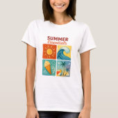 Retro Summer Essentials Grafik-T-Shirt T-Shirt (Vorderseite)