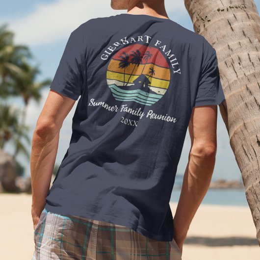Retro Summer Family Wiedersehen Custom Vacation T-Shirt