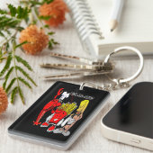 Retro Summer Fish and Chips Schlüsselanhänger (Vorderseite rechts)