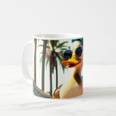 Retro Summer Funny Roller Duck Kaffeetasse (Vorderseite Links)