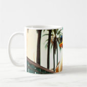 Retro Summer Funny Roller Duck Kaffeetasse (Links)