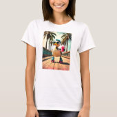Retro Summer Funny Roller Duck T-Shirt (Vorderseite)