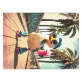 Retro Summer Funny Roller Duck Tischdecke (Vorderseite (Horizontal))