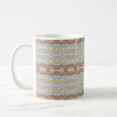 Retro Summer Geometric Color Block Pattern Design Kaffeetasse (Links)