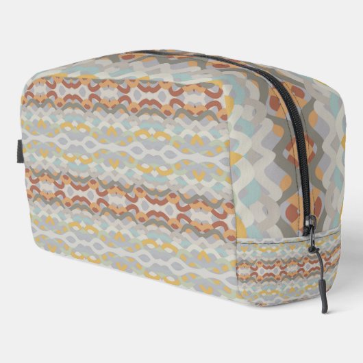 Retro Summer Geometric Color Block Pattern Design Waschbeutel (Rechte Ecke)