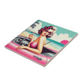Retro Summer Girl Fliese (Seite)