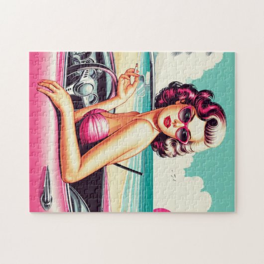 Retro Summer Girl Puzzle (Horizontal)