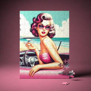 Retro Summer Girl Puzzle