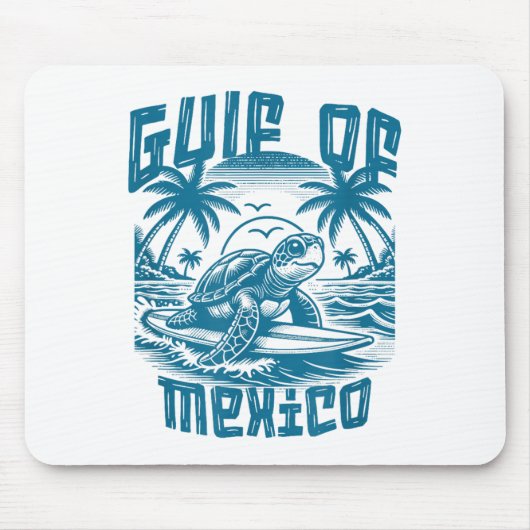 Retro Summer Golf von Mexiko Forever Turtle Beach Mousepad (Vorne)