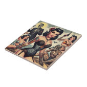 Retro Summer Gothic Button-up Fliese (Seite)