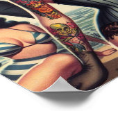 Retro Summer Gothic Button-up Poster (Ecke)