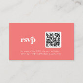 Retro Summer | Hot Pink QR Code UAWG Begleitkarte (Vorderseite)