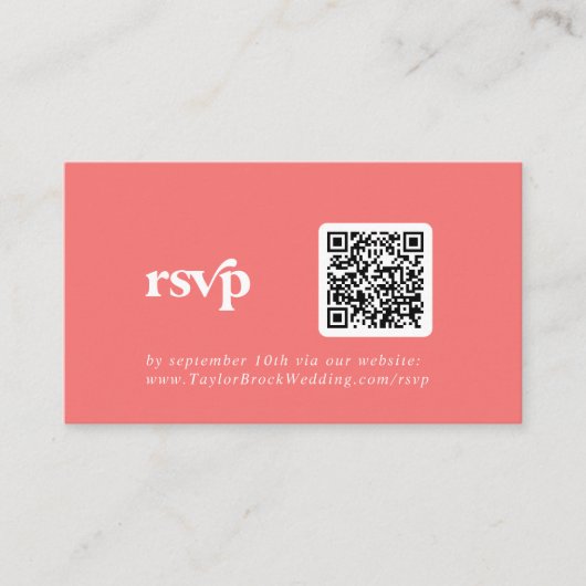 Retro Summer | Hot Pink QR Code UAWG Begleitkarte (Vorderseite)