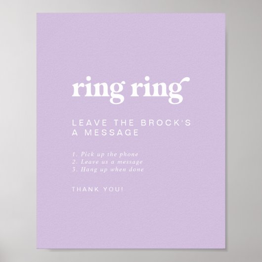 Retro Summer Lavender Audio Gästebuch Hochzeit (Vorne)