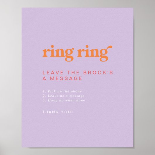 Retro Summer Multi Color Audio Gästebuchunterschri Poster (Vorne)