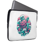 Retro Summer Ocean Wave Turtle Laptopschutzhülle (Vorne Rechts)