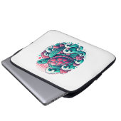 Retro Summer Ocean Wave Turtle Laptopschutzhülle (Vorne Knopf)