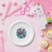 Retro Summer Ocean Wave Turtle Pappteller (Party)