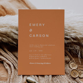 Retro Summer | Orange Lässig Wedding Einladung