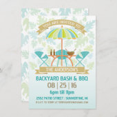Retro Summer Party Einladung (Vorne/Hinten)