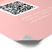 Retro Summer Pink Orange DIY Capture the Liebe Sig Poster (Ecke)