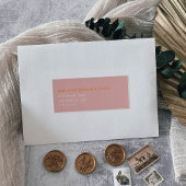 Retro Summer Pink und Orange Guest Address Labels