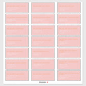 Retro Summer Pink und Orange Guest Address Labels (Blatt)