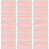 Retro Summer Pink und Orange Guest Address Labels (Vorderseite)