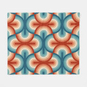 Retro Summer Rainbow Strips Muster Fleecedecke (Vorderseite (Horizontal))