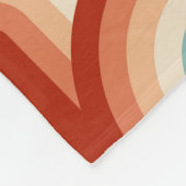 Retro Summer Rainbow Strips Muster Fleecedecke (Ecke)