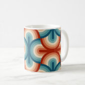 Retro Summer Rainbow Strips Muster Kaffeetasse (VorderseiteRechts)