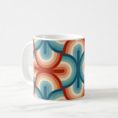 Retro Summer Rainbow Strips Muster Kaffeetasse (Vorderseite Links)