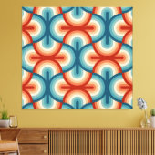 Retro Summer Rainbow Strips Muster Leinwanddruck (Insitu (Wohnzimmer))