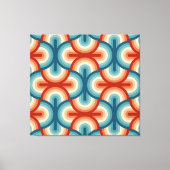 Retro Summer Rainbow Strips Muster Leinwanddruck (Vorderseite)