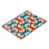 Retro Summer Rainbow Strips Muster Notizblock (Linke Seite)