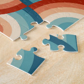 Retro Summer Rainbow Strips Muster Puzzle (Seite)