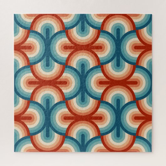 Retro Summer Rainbow Strips Muster Puzzle (Vertikal)