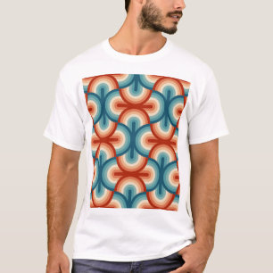 Retro Summer Rainbow Strips Muster T-Shirt