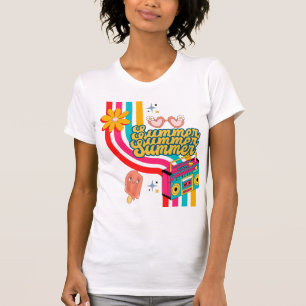 Retro Summer Rainbow Tote Bag T-Shirt