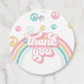 Retro Summer Rainbow Vielen Dank Geschenkanhänger (Vorderseite)