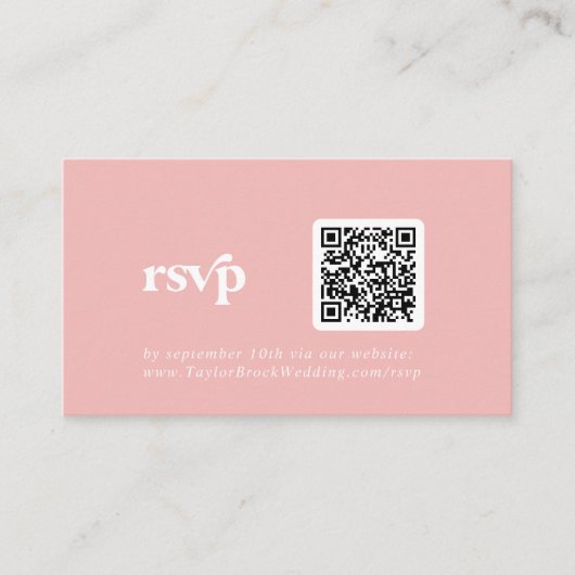 Retro Summer | Rosa QR-UAWG Begleitkarte (Vorderseite)