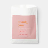 Retro Summer | Rosa und orange Vielen Dank für Ihr Geschenktütchen (Vorderseite)