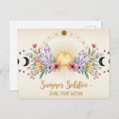 Retro Summer Solstice Postkarte (Vorne/Hinten)