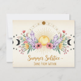 Retro Summer Solstice Postkarte