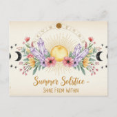 Retro Summer Solstice Postkarte (Vorderseite)