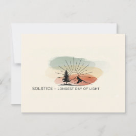 Retro Summer Solstice Postkarte