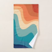 Retro Summer Swirl Wave #1 #minimal #decor #art Badhandtuch Set (Handtuch)