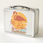 Retro Summer T - Shirt 70er- 90er Metall Brotdose (Rückseite)