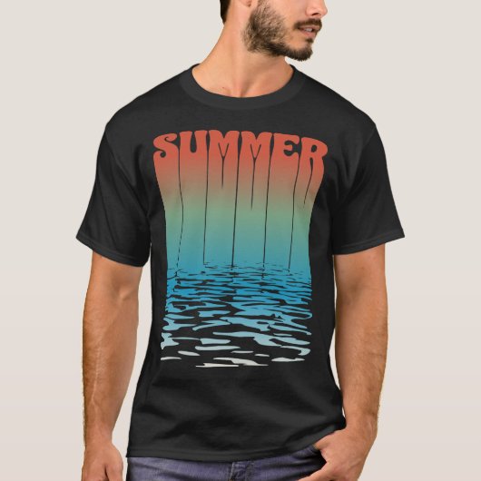 Retro Summer Text Effect T-Shirt (Vorderseite)