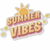 Retro Summer Vibes Aufkleber (Vorderseite)